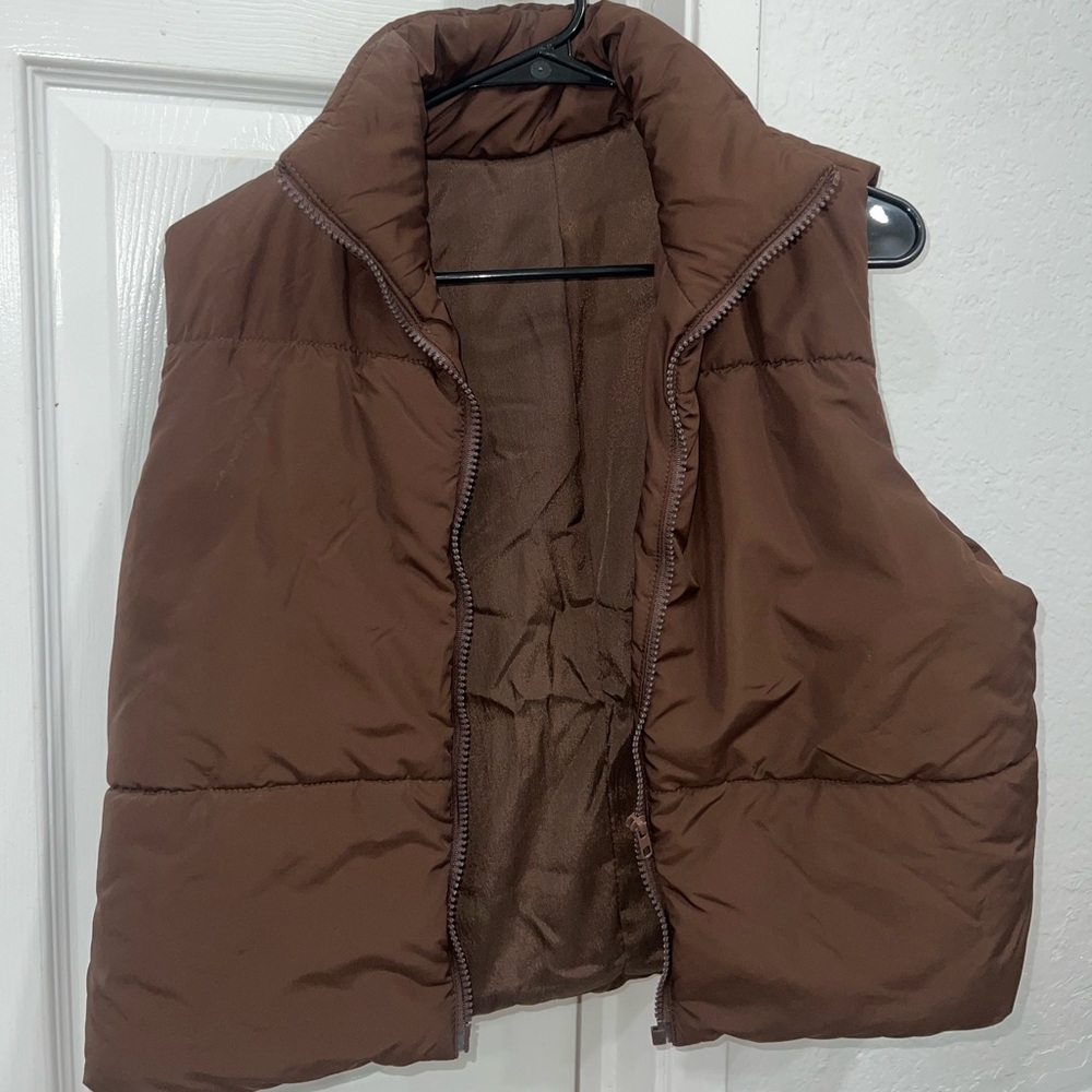 Brown Puffer Vest